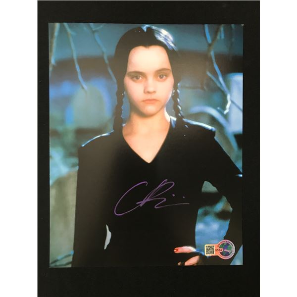 CHRISTINA RICCI SIGNED WEDNESDAY ADDAMS 8X10 - WWOC COA