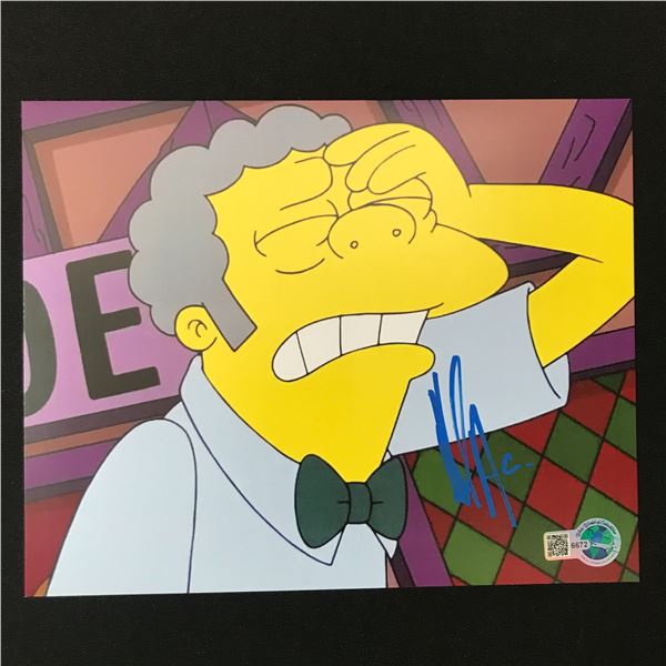 HANK AZARIA SIGNED MOE SIMPSONS 8X10 - WWOC COA