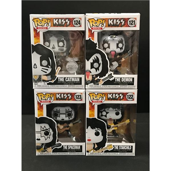LOT OF 4 KISS FUNKO POPS SEALED IN ORIGINAL PACKAGING