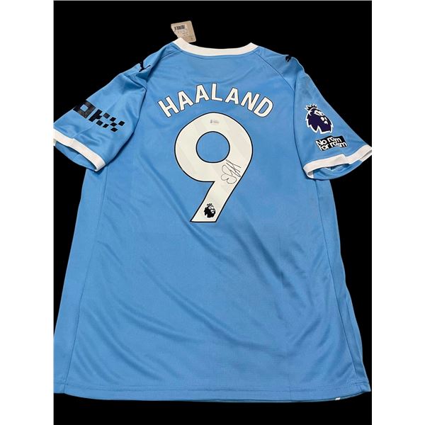 ERLING HAALAND SIGNED MANCHESTER CITY SOCCER JERSEY - BECKETT COA