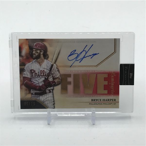 2020 TOPPS LUMINARIES BASEBALL BRYCE HARPER SIGNED TRADING CARD 6/10