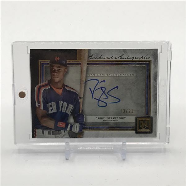 2020 TOPPS MUSEUM COLLECTION BASEBALL DARRYL STRAWBERRY SIGNED TRADING CARD 13/25