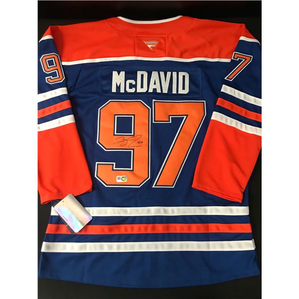 CONNOR MCDAVID SIGNED EDMONTON OILERS CUSTOM JERSEY - ELITE SPORTS COA