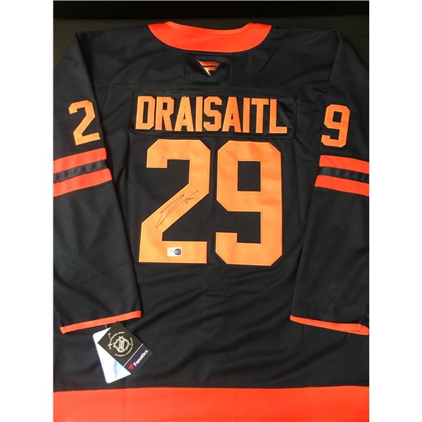LEON DRAISAITL SIGNED EDMONTON OILERS CUSTOM JERSEY - ELITE COA