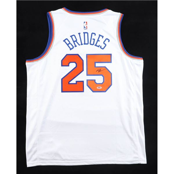 MIKAL BRIDGES SIGNED NEW YORK KNICKS JERSEY - PSA COA