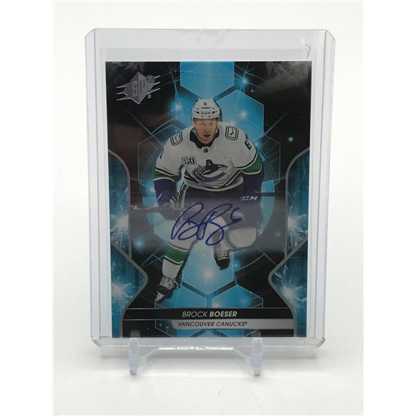 2019-20 UPPER DECK SPX HOCKEY BROCK BOESER SIGNED TRADING CARD