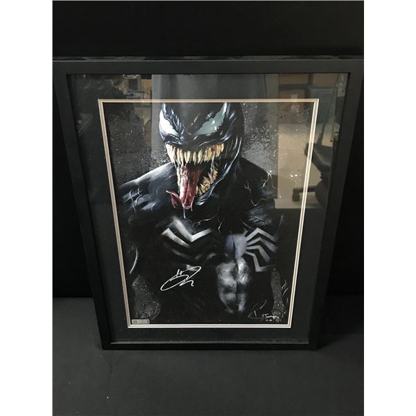 TOM HARDY SIGNED AND FRAMED VENON 11 X 18 POSTER - CELEBRITY COA