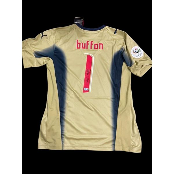 GIANLUIGI BUFFO SIGNED ITALY SOCCER JERSEY - BECKETT COA