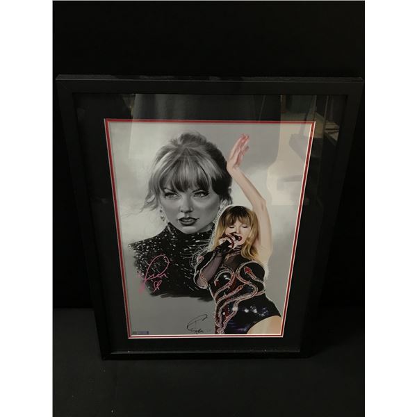TAYLOR SWIFT SIGNED AND FRAMED 11 X 18 POSTER - CELEBRITY COA