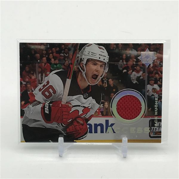 2019-20 UPPER DECK ULTIMATE COLLECTION HOCKEY JACK HUGHES ULTIMATE ACCESS PATCH TRADING CARD