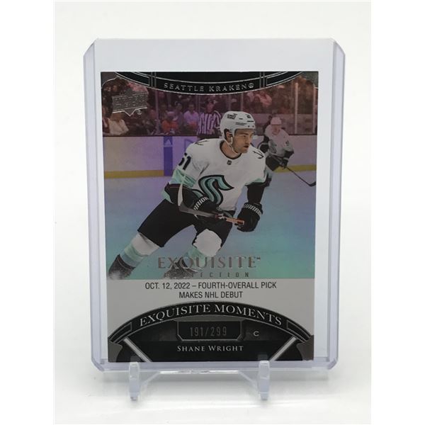 2022-23 UPPER DECK EXQUISITE COLLECTION HOCKEY SHANE WRIGHT TRADING CARD 191/299