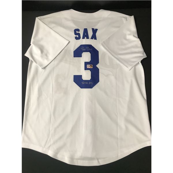 STEVE SAX SIGNED LOS ANGELES DODGERS CUSTOM JERSEY - ELITE COA