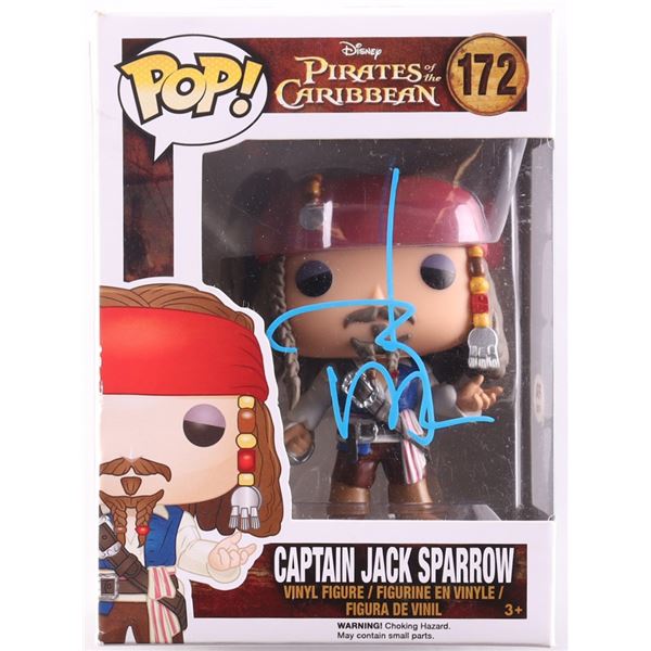 JOHNNY DEPP SIGNED CAPTAIN JACK SPARROW  PIRATES OF THE CARIBBEAN FUNKO POP - PSA COA