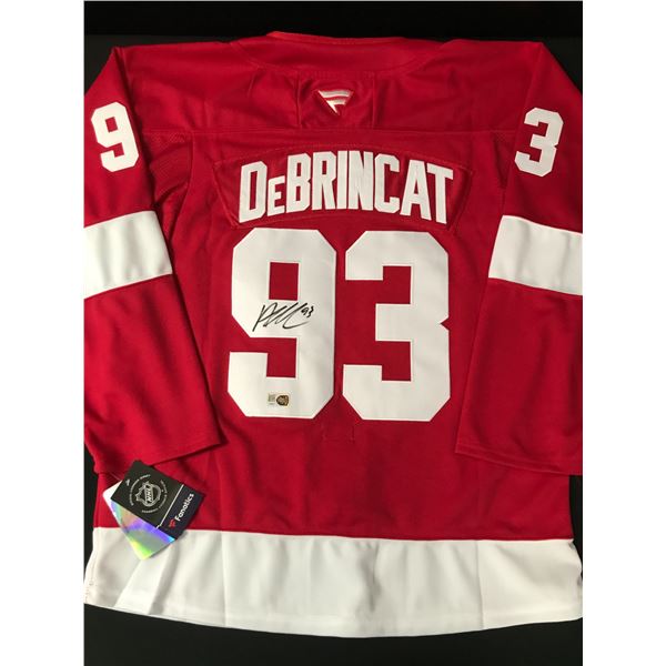 ALEX DEBRINCAT SIGNED DETROIT RED WINGS CUSTOM JERSEY - ELITE COA