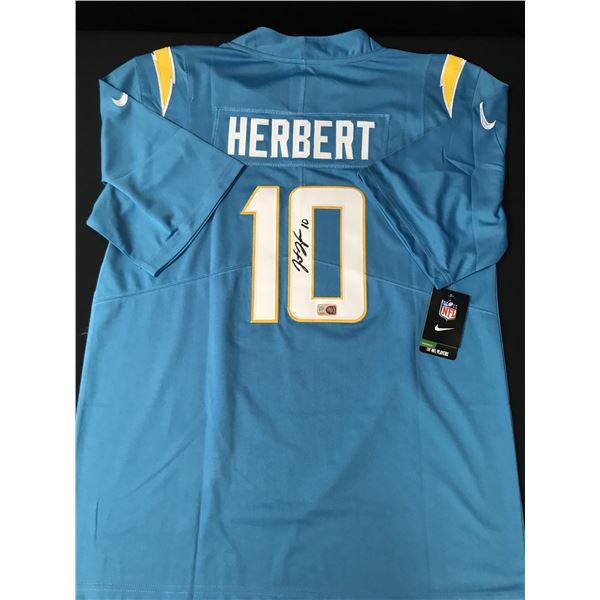JUSTIN HERBERT SIGNED LOS ANGELES CHARGERS CUSTOM JERSEY - ELITE COA
