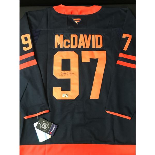 CONNOR MCDAVID SIGNED EDMONTON OILERS CUSTOM JERSEY - ELITE COA