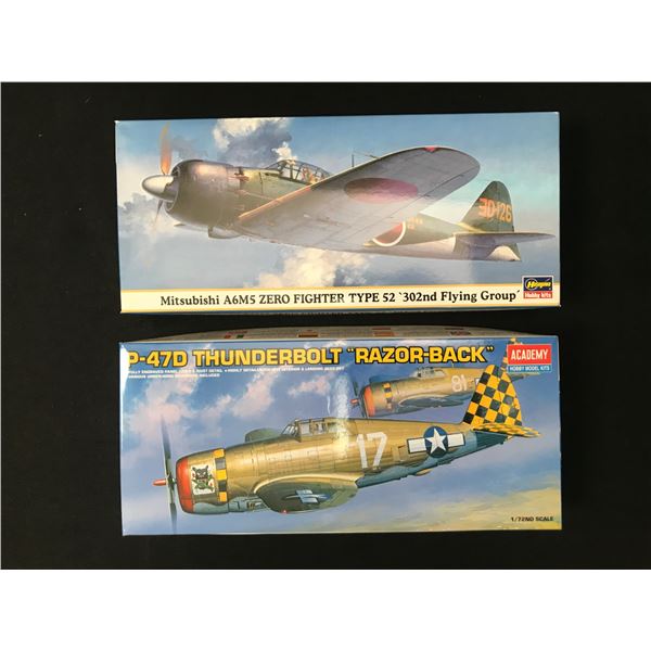LOT OF 2 MODEL KIT AIRPLANES IN ORIGINAL PACKAGING