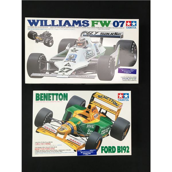 LOT OF 2 MODEL KIT RACING CARS IN ORIGINAL PACKAGING
