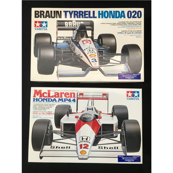 LOT OF 2 MODEL KIT RACING CARS IN ORIGINAL PACKAGING