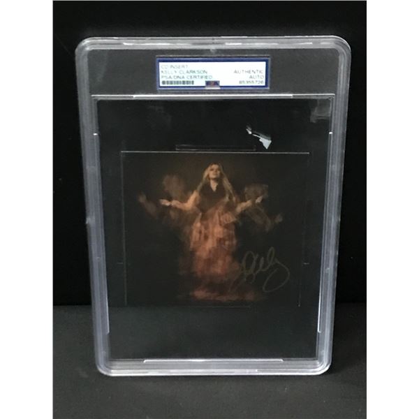 KELLY CLARKSON SIGNED CD SLEEVE INSERT - PSA ENCAPSULATED