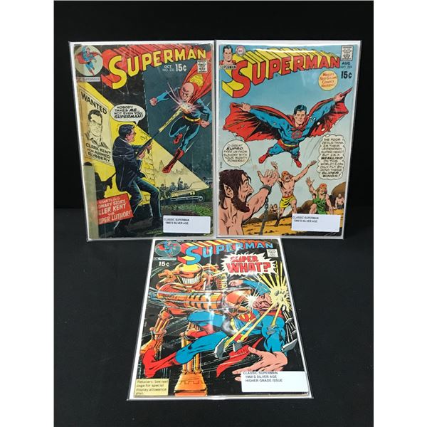 LOT OF 3 SUPERMAN COMICS #229 -  #231 (1960'S) - DC COMICS