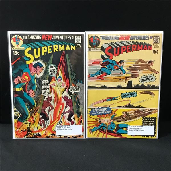 LOT OF 2 SUPERMAN COMICS #235 - #236 (1960'S) - DC COMICS