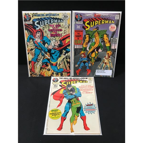 LOT OF 3 SUPERMAN COMICS #241 -  #243 (1960'S) - DC COMICS