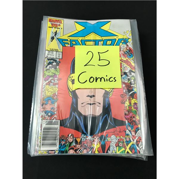 LOT OF 25 SUPER HERO COMICS COMICS (BAGGED AND NOARDED