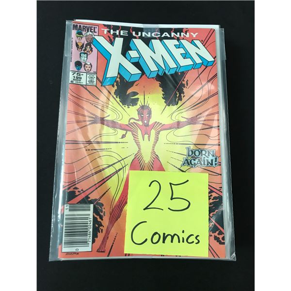 LOT OF 25 SUPER HERO COMICS COMICS (BAGGED AND NOARDED