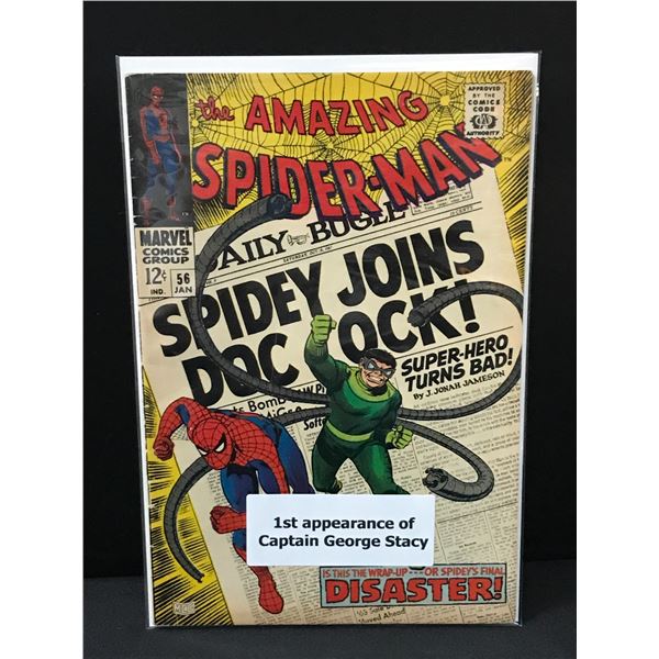 THE AMAZING SPIDERMAN #56 1ST APP CAPTAIN GEORGE STACY - MARVEL COMICS