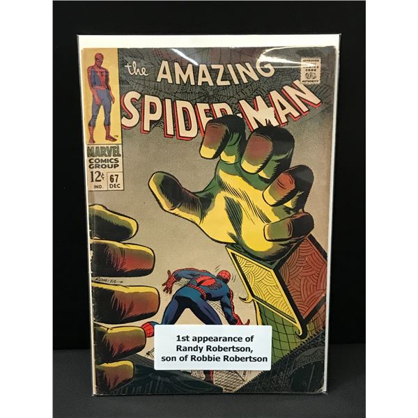THE AMAZING SPIDERMAN #67 1ST APP RANDY ROBERTSON - MARVEL COMICS