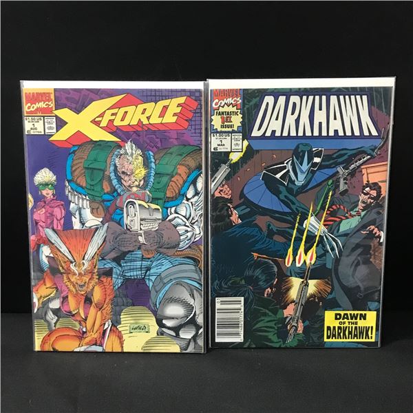 LOT OF 2 MARVEL #1 COMICS - XFORCE & DARKHAWK