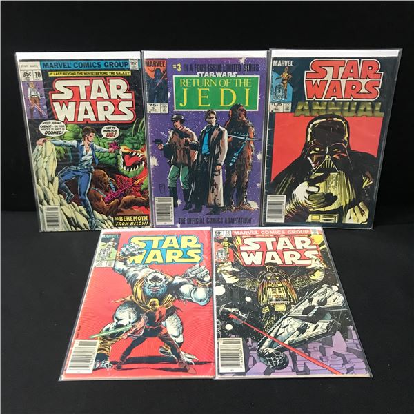 LOT OF 5 STAR WARS COMICS - MARVEL COMICS
