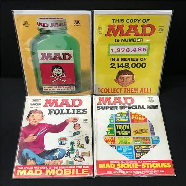 LOT OF 4 MAD MAGAZINES