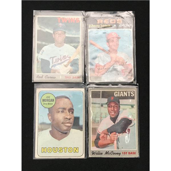 LOT OF 4 BASEBALL TRADING CARDS