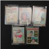 Image 1 : LOT OF 5 BASEBALL TRADING CARDS IN INDIVIDUAL SLEEVES