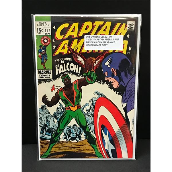 CAPTAIN AMERICA #117 1ST FALCON ONE OWNER COLLECTION - MARVEL COMICS
