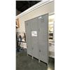 Image 3 : 2 GREY METAL LOCKER UNITS - (18) COMPARTMENTS TOTAL - APPROX. 7 1/2FT ACROSS X 6 1/2FT HIGH