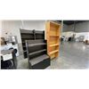 Image 2 : 6 PCS. OF ASSORTED OFFICE FURNITURE - 2 DESKS AND 4 SHELVING UNITS