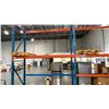 Image 3 : BLUE & ORANGE PALLET RACKING - (6) 12FT X 3 1/2FT UPRIGHTS 3 1/4" X 3" WITH 4" X 3 1/2" X 1/4"