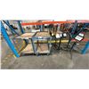 Image 1 : GROUP OF (4) DOUBLE HEADED LED WORK LIGHTS AND (2) MOBILE METAL SHOP CARTS