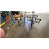 Image 4 : GROUP OF (4) DOUBLE HEADED LED WORK LIGHTS AND (2) MOBILE METAL SHOP CARTS