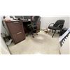 Image 1 : CONTENTS OF 2 SMALL OFFICES - DESKS, FILING CABINETS AND OFFICE CHAIRS
