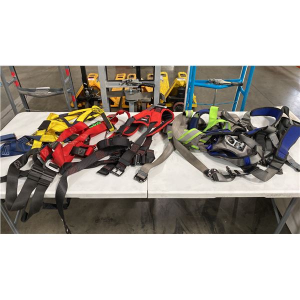 GROUP OF (5) FALL PROTECTION SAFETY HARNESSES