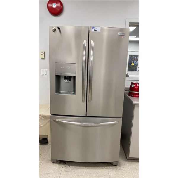 FRIGIDAIRE GALLERY STAINLESS STEEL FRONT 3 DOOR REFRIGERATOR WITH ICE/WATER DISPENSER