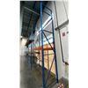 Image 5 : BLUE & ORANGE PALLET RACKING - (7) 18FT X 3 1/2FT UPRIGHTS 3 1/4" X 2" WITH 4 1/2" X 4" X 3/8"