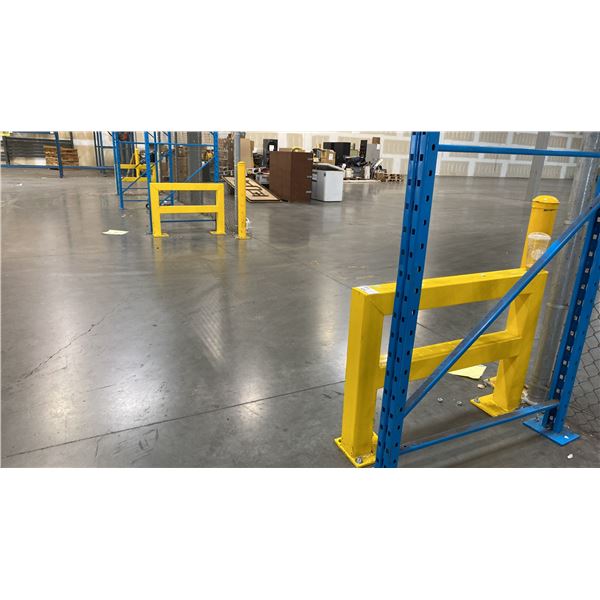 GROUP OF (7) ASSORTED METAL SAFETY BARRIERS (YELLOW)