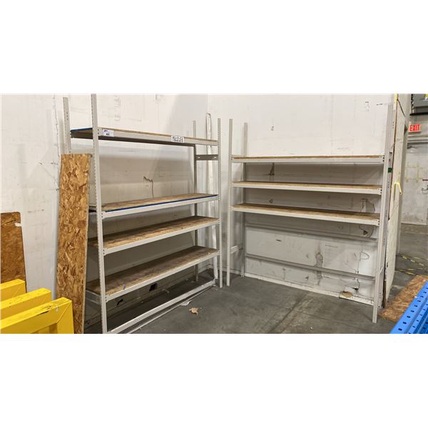 2 EZ-RECT GREY METAL SHELVE RACKING UNITS