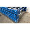 Image 5 : BLUE PALLET RACKING - (6) 22FT X 3 1/2FT UPRIGHTS 4" X 2 3/4" WITH 6" X 8" X 3/8" THICK