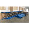 Image 2 : BLUE PALLET RACKING - (5) 22FT & (1) 24FT X 3 1/2FT UPRIGHTS 4" X 2 3/4" WITH 6" X 8" X 3/8" THICK